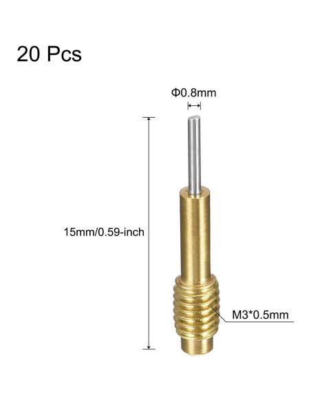 Pasadores de Enlace de Reloj UXCELL 20pcs 0.8mm Latón Pasadores de Enlace de Reloj UXCELL 20pcs 0.8mm Latón