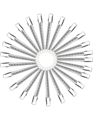 Pinzas para el Cabello Duck Bill Korintin 24 Pcs Metal 8.9 cm