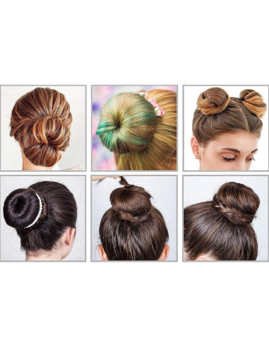 Hacedor de moño de cabello en dona Cosletic - 4 unidades
