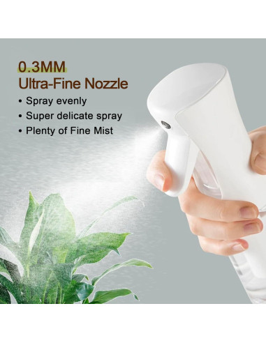 Botella Spray Niebla Continua MILEDU 300ml 2Pcs Negro