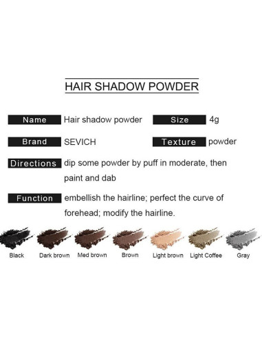 Relleno de Línea de Cabello Magik en Polvo Negro - 2 Paquete