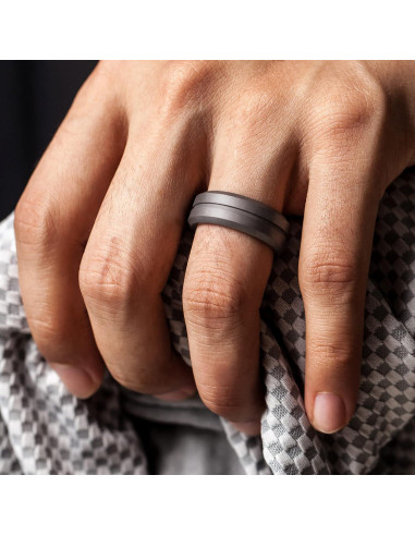 Anillos de Boda de Silicona ThunderFit para Hombres 8.2mm