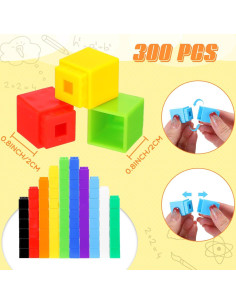 Jenaai 300 Cubos de Conteo Plásticos para Matemáticas 2