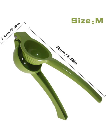 Exprimidor Manual de Limón CrongeFul Verde 22cm Acero Inoxidable Exprimidor Manual de Limón CrongeFul Verde 22cm Acero Inoxidable