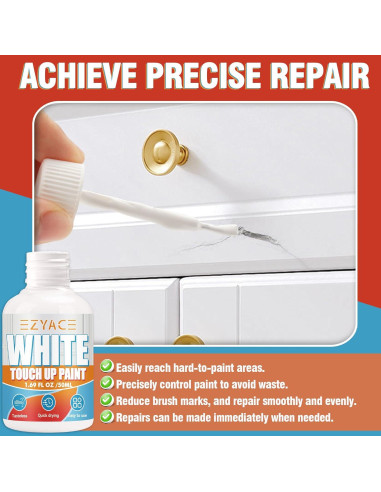 Lápiz de Pintura Blanca EzyAce 50ml Secado Rápido Inodoro