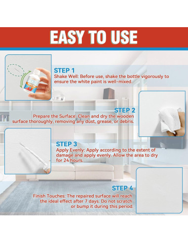 Lápiz de Pintura Blanca EzyAce 50ml Secado Rápido Inodoro