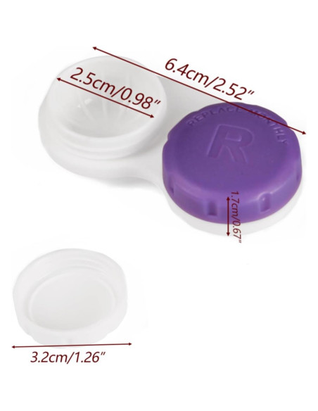 Estuche de Lentes de Contacto Duxesuk - 6 Paquetes Portátiles Estuche de Lentes de Contacto Duxesuk - 6 Paquetes Portátiles
