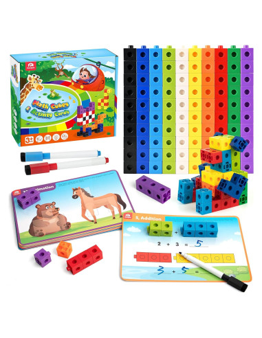 Juego de Matemáticas Coogam para Niños 3-8 Años con Cubos