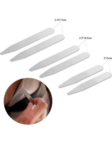 Refuerzos de Cuello de Acero Inoxidable AOLVO - 6 Piezas