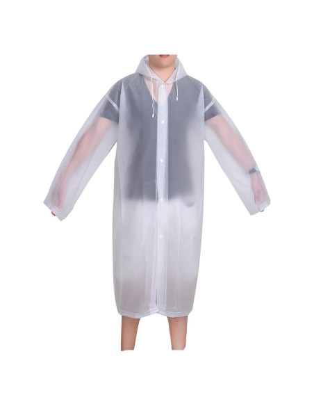 Poncho de Lluvia Impermeable Mudder para Adultos Blanco 115x63cm Poncho de Lluvia Impermeable Mudder para Adultos Blanco 115x63cm