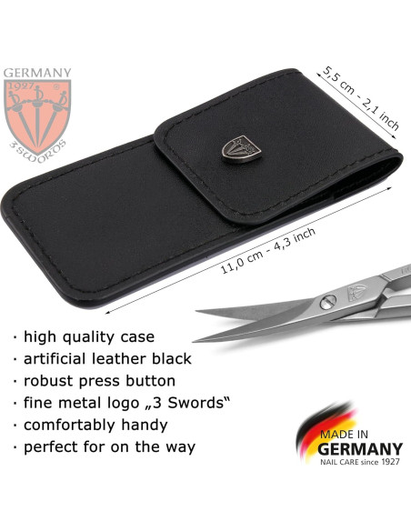Tijeras de Cutícula 3 Espadas Alemania - Acero Inoxidable con Estuche Tijeras de Cutícula 3 Espadas Alemania - Acero Inoxidable con Estuche