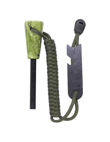 Iniciador de Fuego AURORAZUL con Silbato y Raspador - Verde