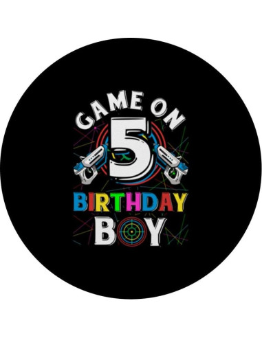 PopSocket Estándar Negro Juego Activado 5 Cumpleaños Laser Tag