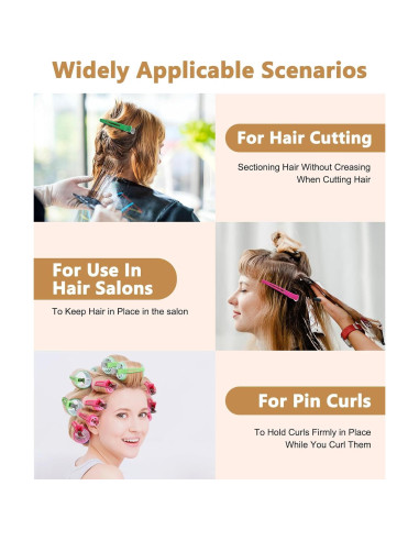 Pinzas de Pato para Cabello PL - 12 Piezas Profesionales