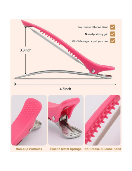 Pinzas de Pato para Cabello PL - 12 Piezas Profesionales Pinzas de Pato para Cabello PL - 12 Piezas Profesionales