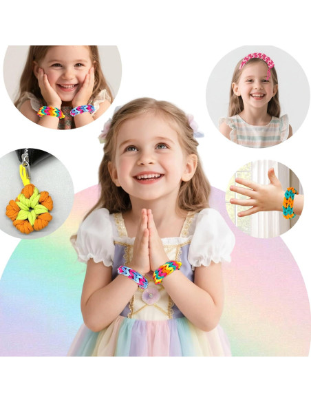 800 Bucles de Pastel Raylinix para Telar 7 Pulgadas - Manualidades 800 Bucles de Pastel Raylinix para Telar 7 Pulgadas - Manualidades