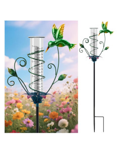 Pluviómetro Colibrí VESTCDF 20 cm Decorativo para Jardín