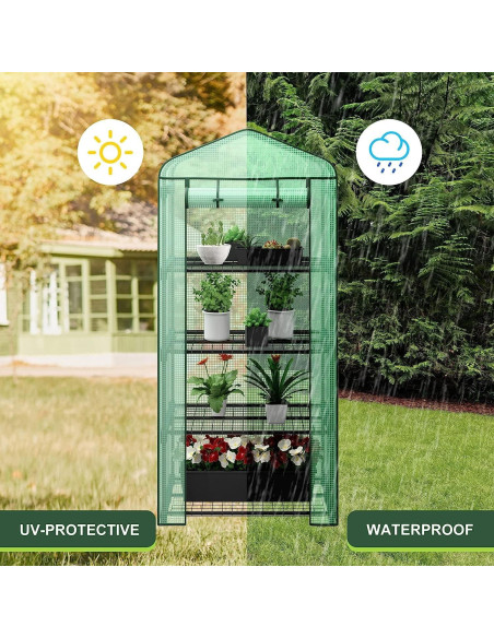 Invernadero Mini 4 Estantes BBBuy 69.22x48.26x160 cm Metal Invernadero Mini 4 Estantes BBBuy 69.22x48.26x160 cm Metal