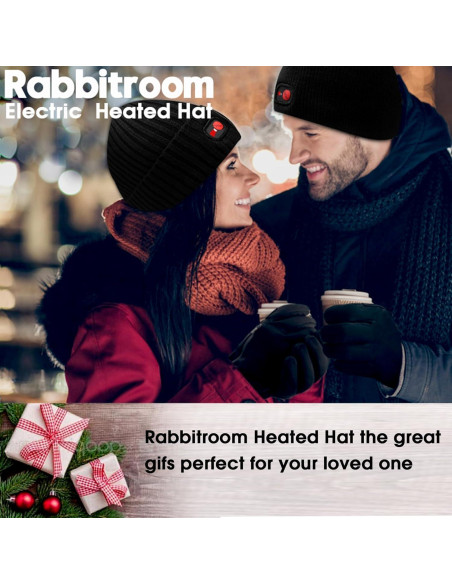 Gorro Calentado Eléctrico Rabbitroom 7.4V Recargable Unisex Gorro Calentado Eléctrico Rabbitroom 7.4V Recargable Unisex