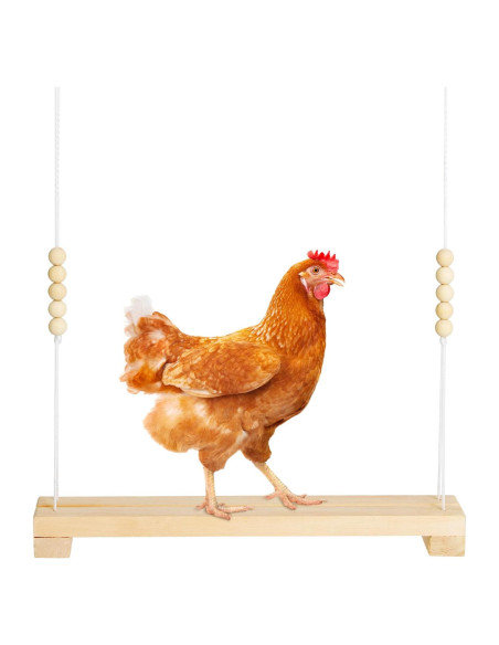Percha de Gallina Jorewood 40cm Madera Natural con Mono