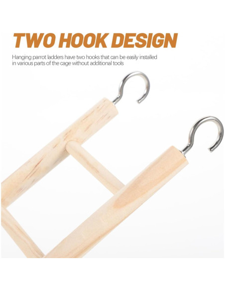 Escalera para Aves Toddmomy 37.5cm Juguete para Loros y Periquitos Escalera para Aves Toddmomy 37.5cm Juguete para Loros y Periquitos