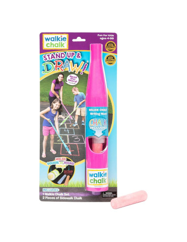 Soporte de Tiza de Acera Walkie Chalk Rosa con 2 Tizas