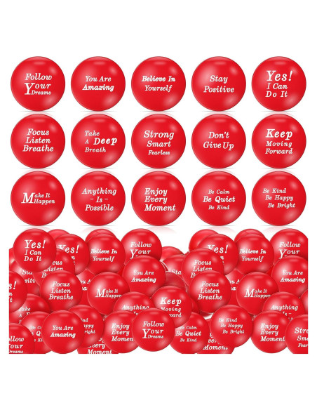 120 Pelotas Antiestrés Motivacionales Poen 4 cm Espuma 120 Pelotas Antiestrés Motivacionales Poen 4 cm Espuma