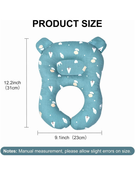 Almohada de Viaje para Bebé Reidio Doble Cara Coral 22.86x20.32cm Almohada de Viaje para Bebé Reidio Doble Cara Coral 22.86x20.32cm