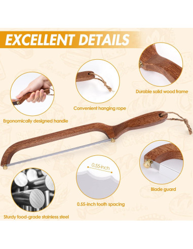 Cuchillo de Pan NANYI con Mango de Madera Sapele 26.9 cm