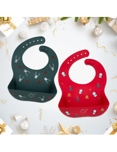 Babero de Silicona Ajustable Little Dimsum - Impermeable y Suave 2