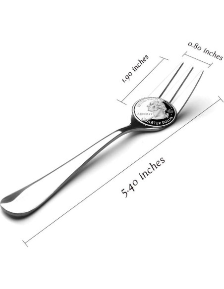 Juego de 12 Tenedores y Cucharas Snamonkia de Acero Inoxidable 13.7 cm Juego de 12 Tenedores y Cucharas Snamonkia de Acero Inoxidable 13.7 cm