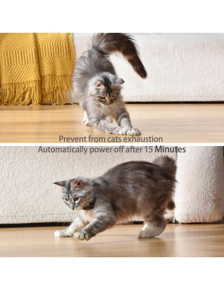 Collar láser interactivo para gatos MZINGALL - Negro, 200-310mm