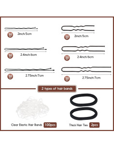 Conjunto de 402 Horquillas para Cabello DySaLic - Negro 2