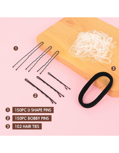 Conjunto de 402 Horquillas para Cabello DySaLic - Negro Conjunto de 402 Horquillas para Cabello DySaLic - Negro