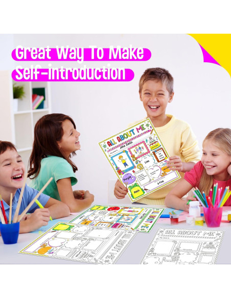 36 Pósters de Auto-Introducción SpriteGru 35.5x29cm para Colorear 36 Pósters de Auto-Introducción SpriteGru 35.5x29cm para Colorear