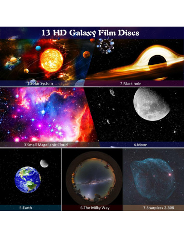 Proyector Planetario ARGIGU 13 en 1 Luz Nocturna Estrellada