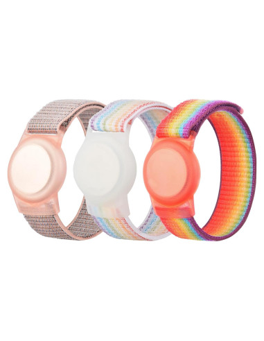 Pulsera Ajustable Nylon Vxhinqy para AirTag Niños y Ancianos