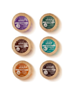 Juego de 6 Bombas de Baño Naturales Veganas - Almendras, Coco, Eucalipto, Miel, Lavanda, Romero