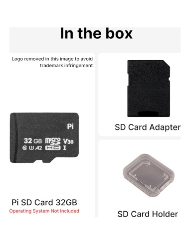 Tarjeta SD A2 Oficial Pi 32GB - Clase 10, U3, V30, Resistente