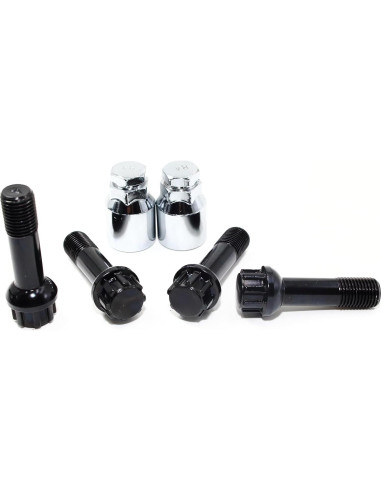 Juego de 4 Bloqueos de Tuerca de Rueda Veritek 14x1.5mm Negro