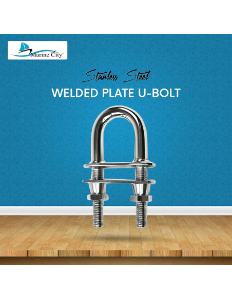 U-Bolt de acero inoxidable 316 Marine City 15.24x10.16cm U-Bolt de acero inoxidable 316 Marine City 15.24x10.16cm