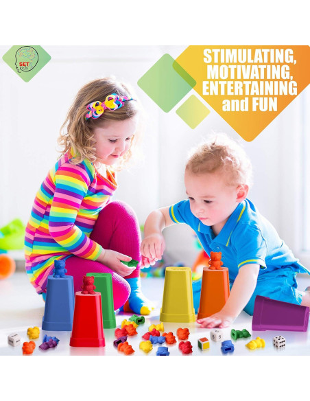 Juego de Osos Contadores SET4kids - 71 Piezas Educativas Juego de Osos Contadores SET4kids - 71 Piezas Educativas