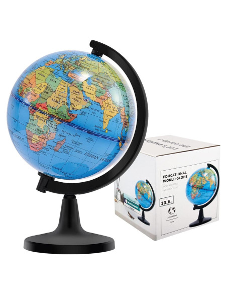 Globo Terráqueo Mini Wizdar 10 cm Educativo Rotativo Globo Terráqueo Mini Wizdar 10 cm Educativo Rotativo