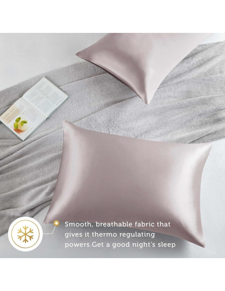 Funda de Almohada de Seda Pura 25 Momme Hyde Lane Rosa 50.8x91.4 cm Funda de Almohada de Seda Pura 25 Momme Hyde Lane Rosa 50.8x91.4 cm