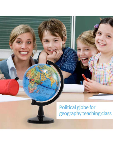 Globo Terráqueo Mini Wizdar 10 cm Educativo Rotativo