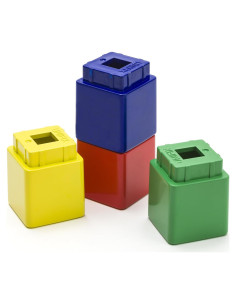 Cubos Unifix Jumbo Didax - Juego de 20, Multicolor, 3.81 cm
