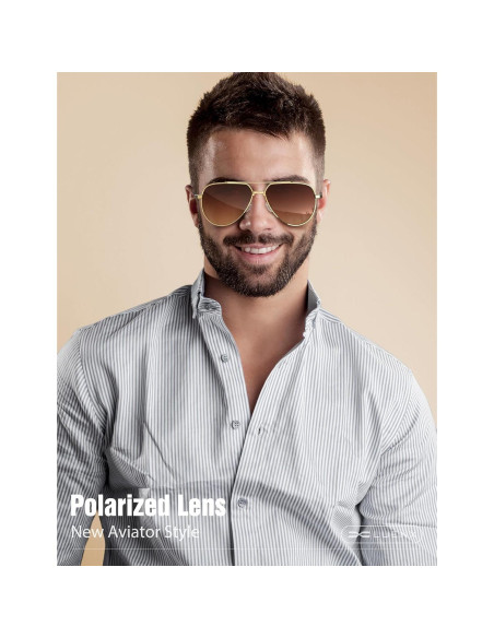 Gafas de sol LUENX Aviador Unisex Polarizadas UV400 Gafas de sol LUENX Aviador Unisex Polarizadas UV400