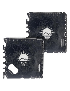 Posavasos MultiHerramienta Sun Company - Paquete de 2, Acero Inoxidable