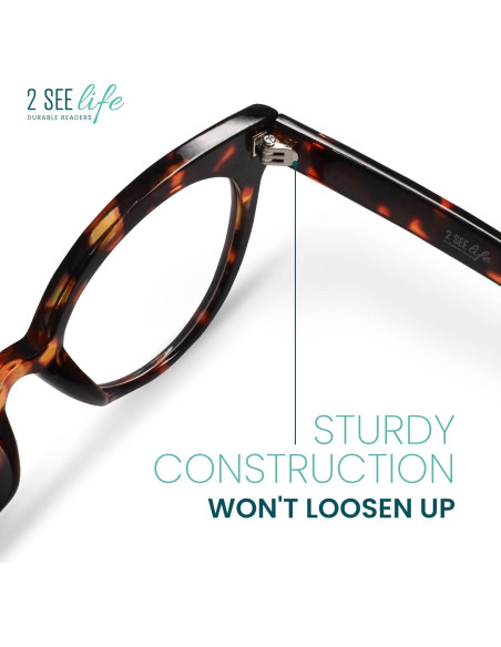 Gafas de Lectura Ojo de Gato 2SeeLife Marrón 1.25 para Mujeres Gafas de Lectura Ojo de Gato 2SeeLife Marrón 1.25 para Mujeres