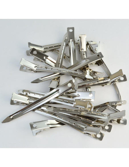 24 Clips de Pico de Pato Bantoye 8.9 cm Metal Antioxidante Plata 24 Clips de Pico de Pato Bantoye 8.9 cm Metal Antioxidante Plata
